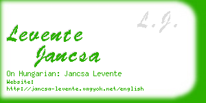 levente jancsa business card